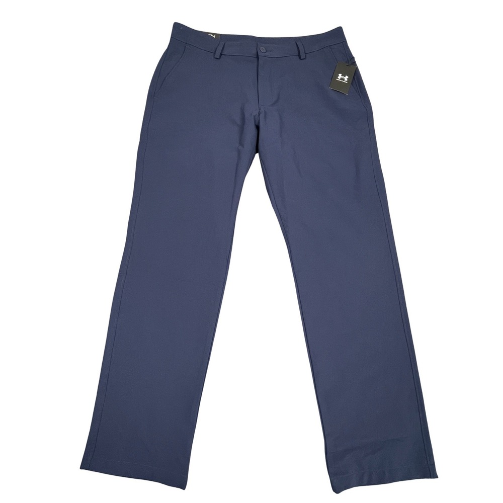 NWT Under Armour 38x32 Matchplay Performance Golf Pants Navy Blue Straight Leg